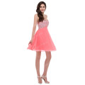 Strapless Sweetheart Formal Chiffon Bling Bling Cocktail Vestidos CL3140-1